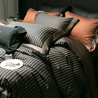 Vintage American Stripe Jacquard Lyocell Cotton 1000TC Bedding Set